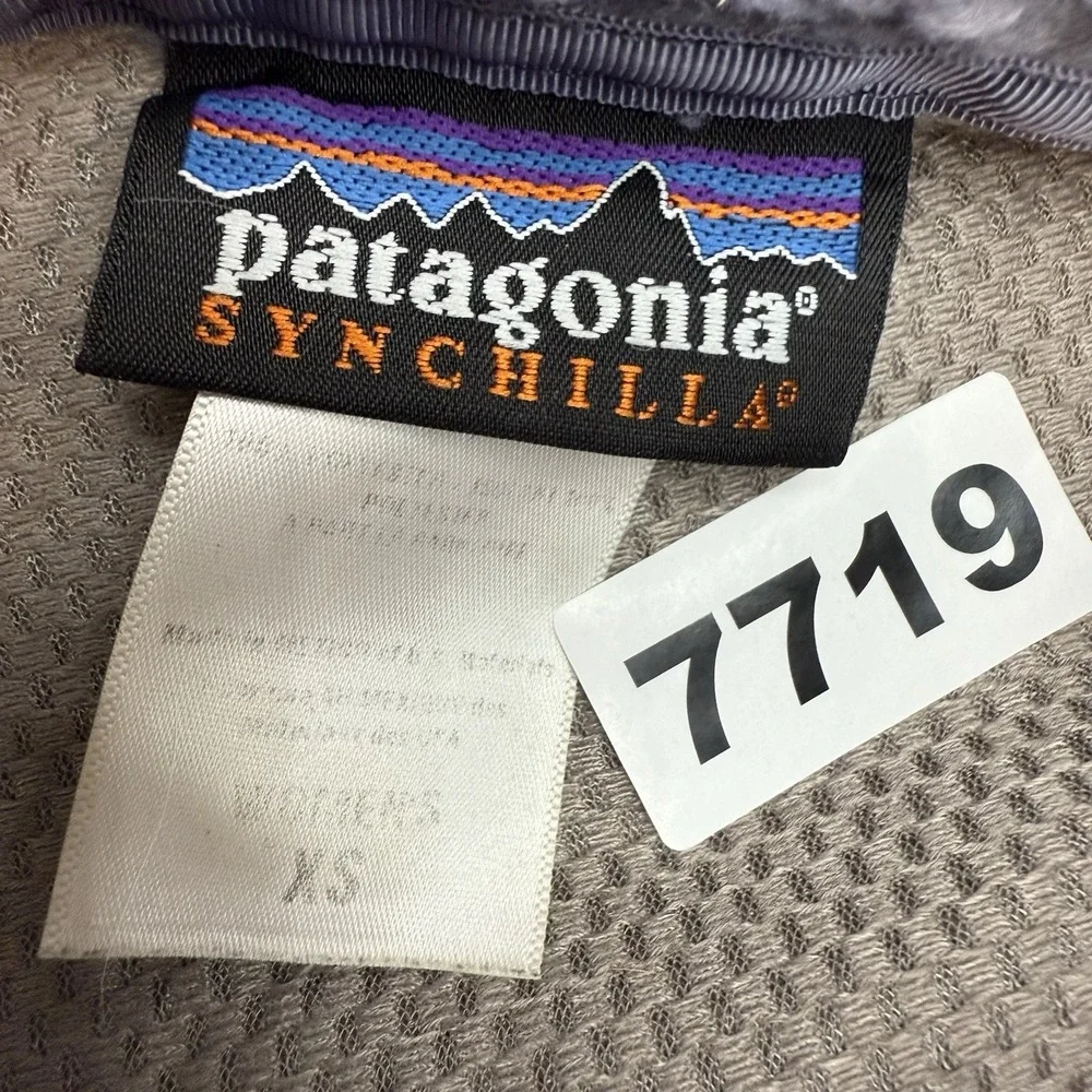 Vintage Patagonia Synchilla Retro-X Vest Womens XS‎ lilac Deep Pile Fleece 23080
